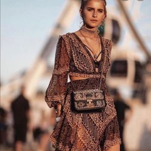 Nwot Zimmermann tali batik cut back dress